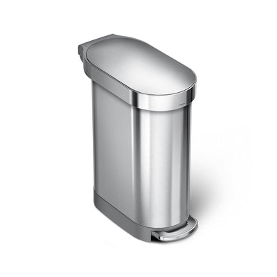 simplehuman 45L slim pedal bin with liner rim 