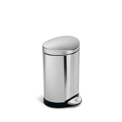 simplehuman 6L semi-round pedal bin 